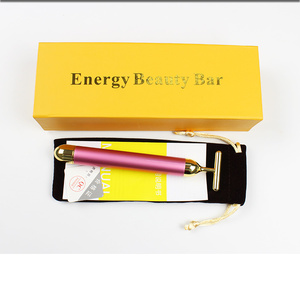 Shein Tiktok Beauty Products Women T字型24Kリアルゴールドマッサージビューティーバー、振動フェイスケアマッサージャー付き - Product Image 1