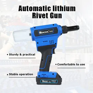 Quick Charge Rivet Gun RL-HY6 Stable Cordless Electric Riveter Lithium Battery Riveting Tool With Nail Bottle For 4.8-6.4mm