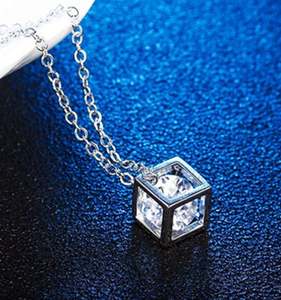 Collar de cadena invisible transparente con diamantes de imitación para mujer, tipo gargantilla, al por mayor - Product Image 4