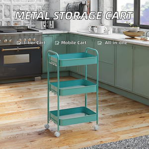 <span class=keywords><strong>Carrello</strong></span> Pieghevole <span class=keywords><strong>con</strong></span> <span class=keywords><strong>Ruote</strong></span>, Scaffale Portaoggetti per Bagno, Scaffale Mobile a 5 Ripiani per Soggiorno, Versatile e Portatile - Product Image 4