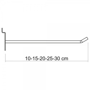 Slatwall đá đen bảng điều khiển Hội Đồng Quản trị móc phụ kiện duy nhất <span class=keywords><strong>prong</strong></span> cửa hàng bán lẻ hiển thị kim loại Chrome móc 90 độ móc cho siêu thị - Product Image 4