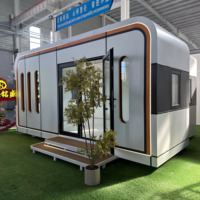 Maison Modulaire Préfabriquée Rectangulaire Moderne de Luxe Respirante pour Salon, Hôtel Capsule, Espace de Vacances