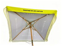 Parasol pliable moderne, léger, écologique, imperméable, avec logo personnalisé pour une utilisation en extérieur, hôtels, piscines