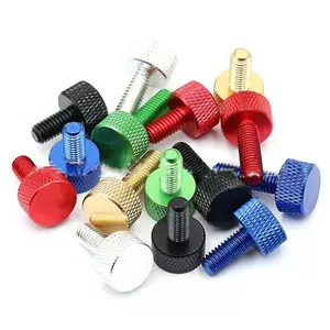 Aluminum Knurling Thumb Screw Color Anodized Aluminum Screw