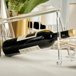 Acrylique Renne Porte-Bouteille De Vin De Noël Table Champagne Rack Clair Lucite Présentoir Décoratif De Vin pour La Fête De Vacances - Product Image 6