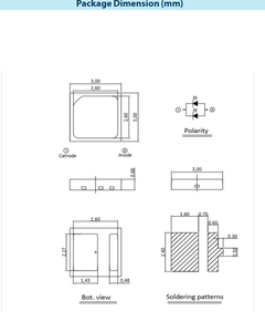 Puce d'éclairage LED Luminuss MP-3030-120H-40-80 Série MP-3030 Blanc 4000K 80CRI Angle de vision de 120° Efficacité 230 Lm/W - Product Image 6