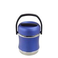Contenedor de almacenamiento de alimentos de doble pared de acero inoxidable, porta tiffin hermético, fiambrera térmica