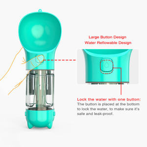 Distributeur de bouteilles de nourriture d'eau recyclée multifonction Portable chiot chien bol buveur intelligent Puzzle pour animaux de compagnie mangeoire avec sac de merde 255g - Product Image 4