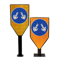 Vente en gros d'usine, panneaux de signalisation routière à flèche LED en aluminium de 800 mm, haute luminosité, séparation des voies