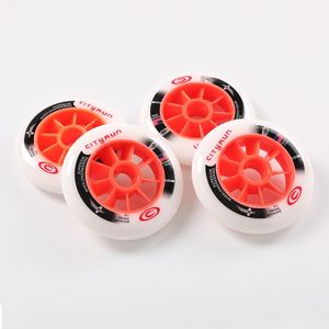 Ruedongle 90 100 110mm Roues de <span class=keywords><strong>patins</strong></span> à roulettes en PU résistantes à l'usure, glisse fluide, durables, frein de dérive, design lumineux - Product Image 1