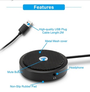 Il mio microfono RCU02 Mini omnidirezionale condensatore Desktop usato microfono USB per <span class=keywords><strong>Computer</strong></span> Online Skype conferenza di registrazione - Product Image 2