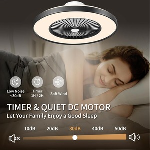 Smart <b>Ceiling</b> Fan LED <b>Ceiling</b> <b>Light</b> <b>Remote</b> <b>Control</b> Floor Standing Fan 6-Wind Speed Dimmable for Home Room With Musical Rhythm - Product Image 4