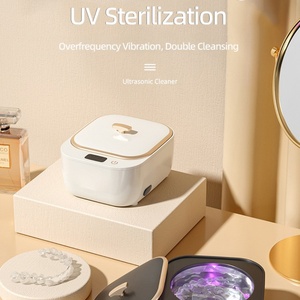 Household Ultrasonic Jewelry Glasses Denture Braces Cleaner Machine Portable Professional Ultrasonic Cleaner With <b>Uv</b> <b>Lighting</b> - Product Image 4