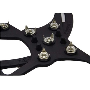 Crampones Antideslizantes para Senderismo, Ligeros y Duraderos, con 5 Púas de Goma para Hielo y Nieve, para Escalada - Product Image 1