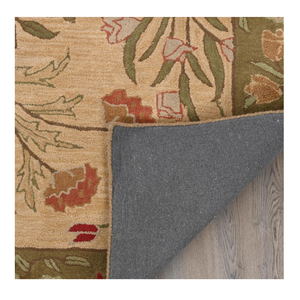 Nueva llegada de alfombras personalizadas hechas a mano de lana con mechones artesanos bordados alfombra de suelo Floral directo del proveedor de fábrica de La India - Product Image 4