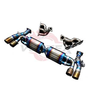ระบบท่อไอเสียแบบวาล์ว Vortex Blue Burnt Titanium Valved Exhaust System Headers Catback สำหรับ Porsche 911 Carrera 991.2 991 3.0T Turbo ชุดแต่ง - Product Image 3