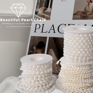 Cadena de Perlas Acrílicas de 4 mm para Decoración de Bodas, Manualidades y Accesorios para Collares - Product Image 2