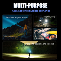 Lampe de poche rechargeable, lampes de poche tactiques LED 4 modes Zoom 800LM haute puissance étanche avec LCD pour les urgences extérieures