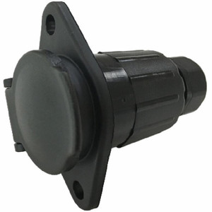 Enchufe de Remolque Kamtung de 7 Pines, Plástico, 24V, Cabeza Redonda, Universal, Negro, con Cubierta, para Sistemas Eléctricos de RV - Product Image 3