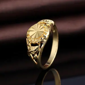 925 серебряные кольца ювелирные изделия с покрытыем цвета чистого 24 каратного золота Ближний Восток лист кольцо лазерной гравировки кольца для мужчин и женщин