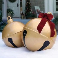 2023 Neue Weihnachtsglocken-Dekorationsballons 45CM 60CM Aufblasbare PVC-Bälle für Draußen Feiertagsatmosphäre Weihnachtsdekoration
