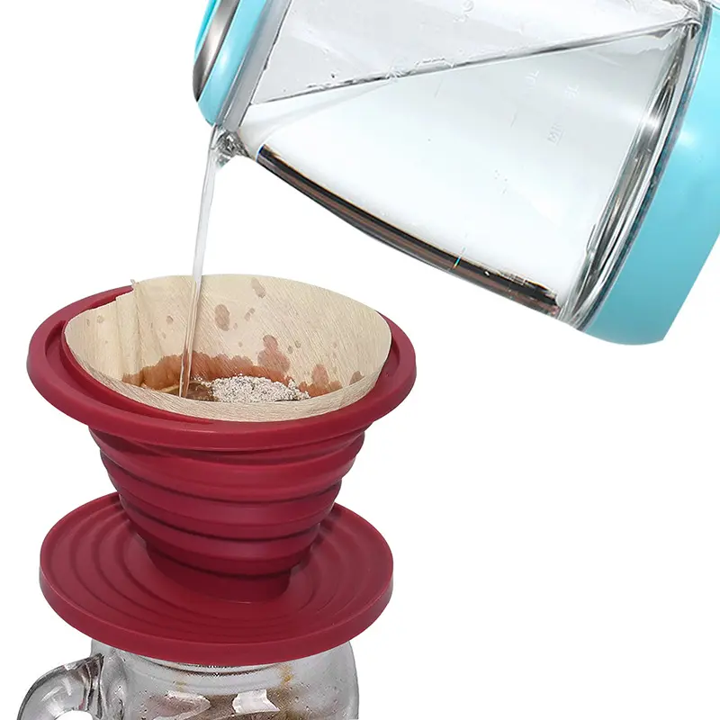 Creative Portable Home Outdoor Homemade Coffee Filter Portable Silicone Foldable Coffee Funnel Cup