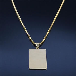 Nouveau Design Prière En Acier Inoxydable Chrétien Bijoux Collier Plaqué Or 18K Portugais Bible Verset Pendentif Unisexe Collier - Product Image 5