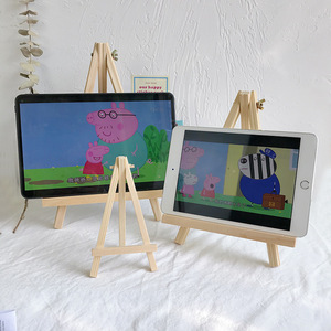 Wooden Tablet <b>Stand</b> Natural Wood Color Small Medium Large Desktop Holder For Ipad Tablet <b>PC</b> <b>Stands</b> - Product Image 1
