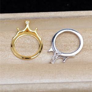 S925 Silver 15.3mm Marble Pearl Hollow Crown Semi Finished DIY <b>Tray</b> 5492 for <b>Jewelry</b> Findings & Components - Product Image 2