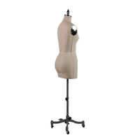 Mannequin de couture réglable en PU beige de haute qualité pour femme, idéal pour le studio et la confection de robes