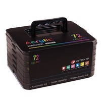 Marqueur liquide acrylique noir non effaçable à pointe souple pour étudiants, idéal pour la peinture artistique et l'aquarelle, modèle 2508