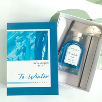 Parfum personnalisé désodorisant de salle de bain diffuseur de roseaux boîte cadeaux en bouteille en verre