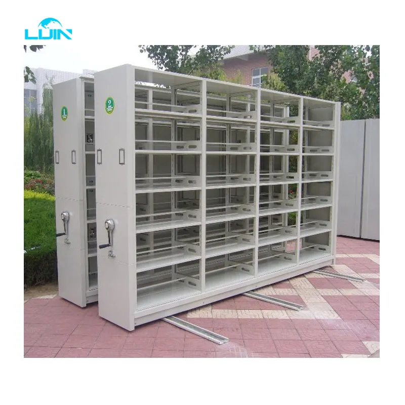 LIJIN निर्माण आसान संचालित यांत्रिक धातु जंगम कॉम्पैक्ट फाइल कैबिनेट प्रणाली
