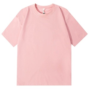 T-shirt personnalisé 220G en mélange de coton lourd (66 % coton, 34 % polyester) OEM ODM, coupe oversize unisexe, col rond, manches courtes, avec logo - Product Image 5