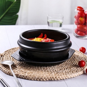 Ciotola di pietra per zuppa di pasta di soia coreana cucina coreana Dolsot Bibimbap zuppa di riso ciotola di pietra nero casseruole cibo ciotola per servire - Product Image 4