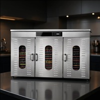 Máquina Comercial de Secado de Alimentos de Acero Inoxidable de 60 Capas de Alta Capacidad para Frutas, Verduras, Hierbas y Salchichas