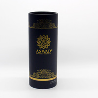 Boîte de bouteille de rouleau cosmétique de parfum noir de luxe personnalisé boîtes de papier d'emballage emballage pour le parfum