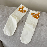 Chaussettes amusantes pour femmes avec motif de chat 3D et boules en fourrure - Chaussettes d'hiver épaisses antibactériennes décontractées pour les amoureux des chats