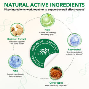 Solotree แผ่นแปะฟื้นฟูผิวแบบวีแกนเน็ด + แผ่นกันน้ำย่อยสลายได้ตามธรรมชาติแผ่นแปะช่วยเพิ่มความชรา - Product Image 3