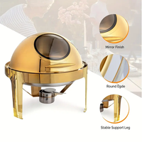 Gold Chafing Dish Buffet Set Hotel Luxus Buffet Food Warmer Chafing Dish Runde Gold