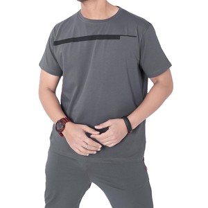 Ensembles de shorts et t-shirts OEM pour hommes, vêtements décontractés respirants, ensemble deux pièces avec t-shirt à col rond et shorts pour l'été, la gym et les activités de plein air - Product Image 6
