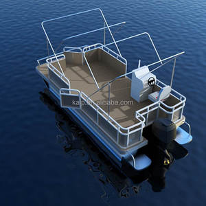 Nouveau style de <span class=keywords><strong>bateau</strong></span> en alliage d'aluminium à double couche avec cadre de main courante en acier inoxydable, auvent hors-bord, ponton, yacht, canapé aquatique - Product Image 2