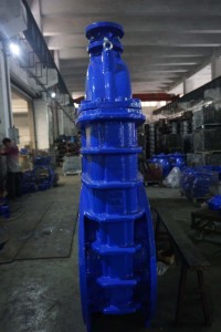 Sắt dễ uốn 800mm Van cổng với hộp số và tay quay cho nước đàn hồi ngồi tiêu chuẩn DIN F4 bs5163 áp lực PN10/16 - Product Image 5