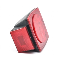 Feu arrière carré LED 12V pour remorque, lampe de remorquage rouge pour camion, pièce de rechange