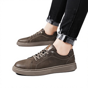 Baskets décontractées grande taille en cuir respirant avec doublure en mesh, style rétro, confortables, à lacets, pour l'hiver, le printemps, l'été et l'automne - Product Image 3