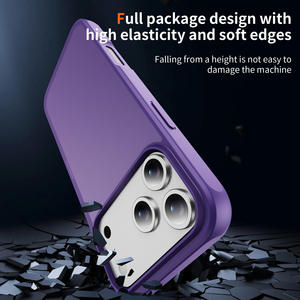 Étui de téléphone portable hybride TPU+<span class=keywords><strong>PC</strong></span> de type peau, fin, antichoc, protection contre les chutes, protection d'<span class=keywords><strong>écran</strong></span> et d'objectif pour iPhone 17 Pro Max - Product Image 6