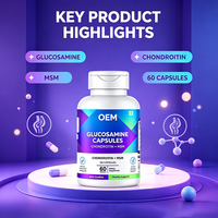 Capsules de glucosamine avec chondroïtine et MSM, 60 unités, complément alimentaire