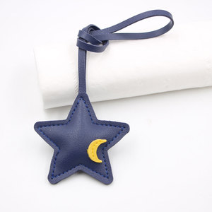 Portachiavi con Moschettone e Cordino Lungo in Pelle PU con Stampa UV, Serie Buonanotte, Accessori Fai-da-te con Ciondolo Stella e Luna - Product Image 1