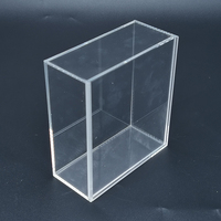 Boîte en acrylique transparente personnalisée avec couvercle relevable, boîte de présentation en acrylique, conteneur pour organiser les petits objets, rangement de bureau et vente au détail
