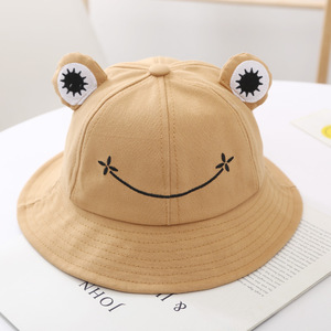 BSBHカエルワイドつばキッズバケットハットカスタム折りたたみ式軽量コットンバケットハットサンキッズバケットハット大人の子供用 - Product Image 6